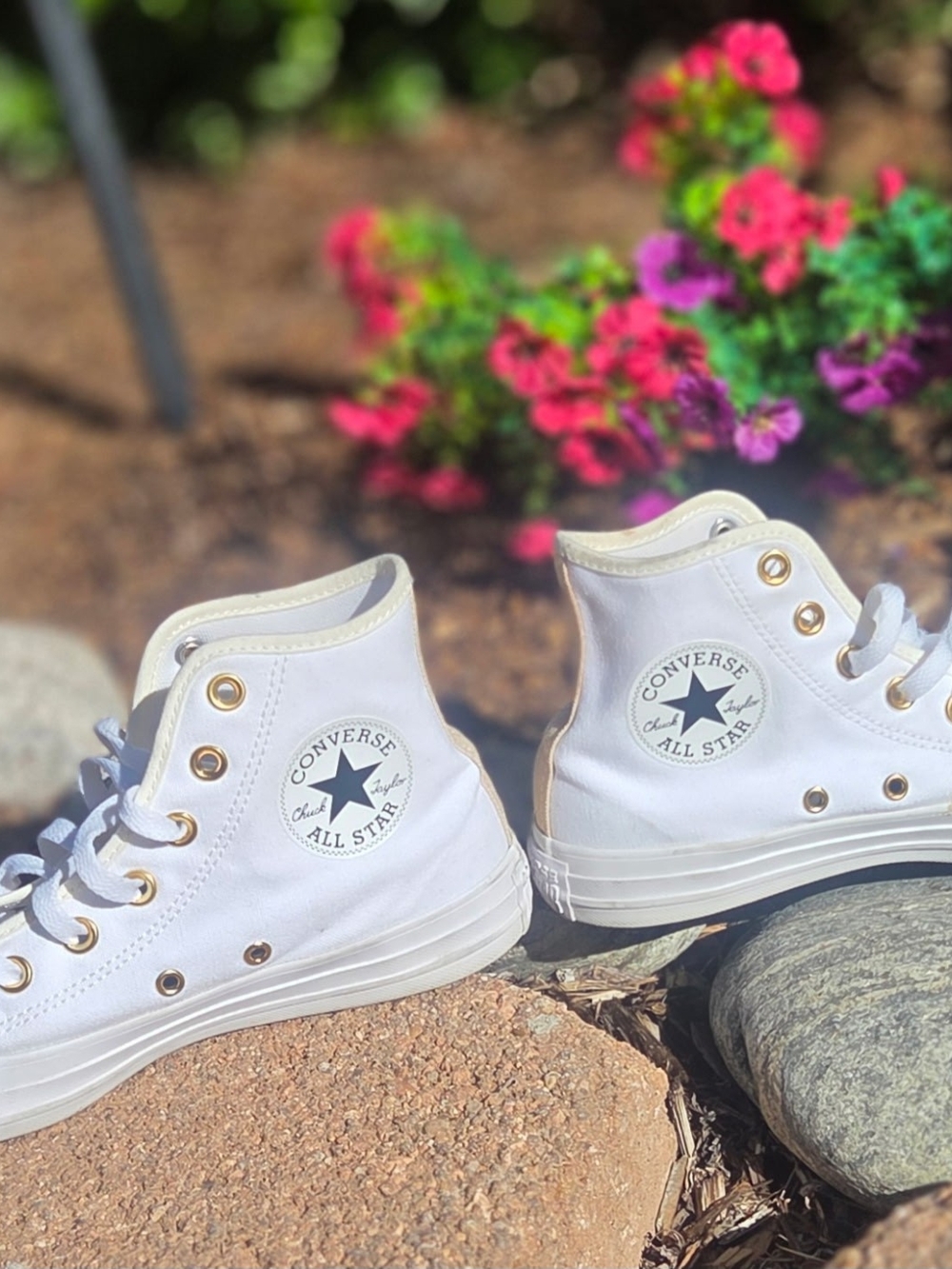Womens Converse White High Top Sneakers